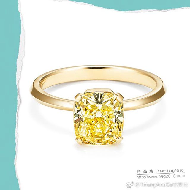 Tiffany純銀飾品 蒂芙尼女士專櫃爆款四爪鑲嵌方鑽戒指  zgt1718